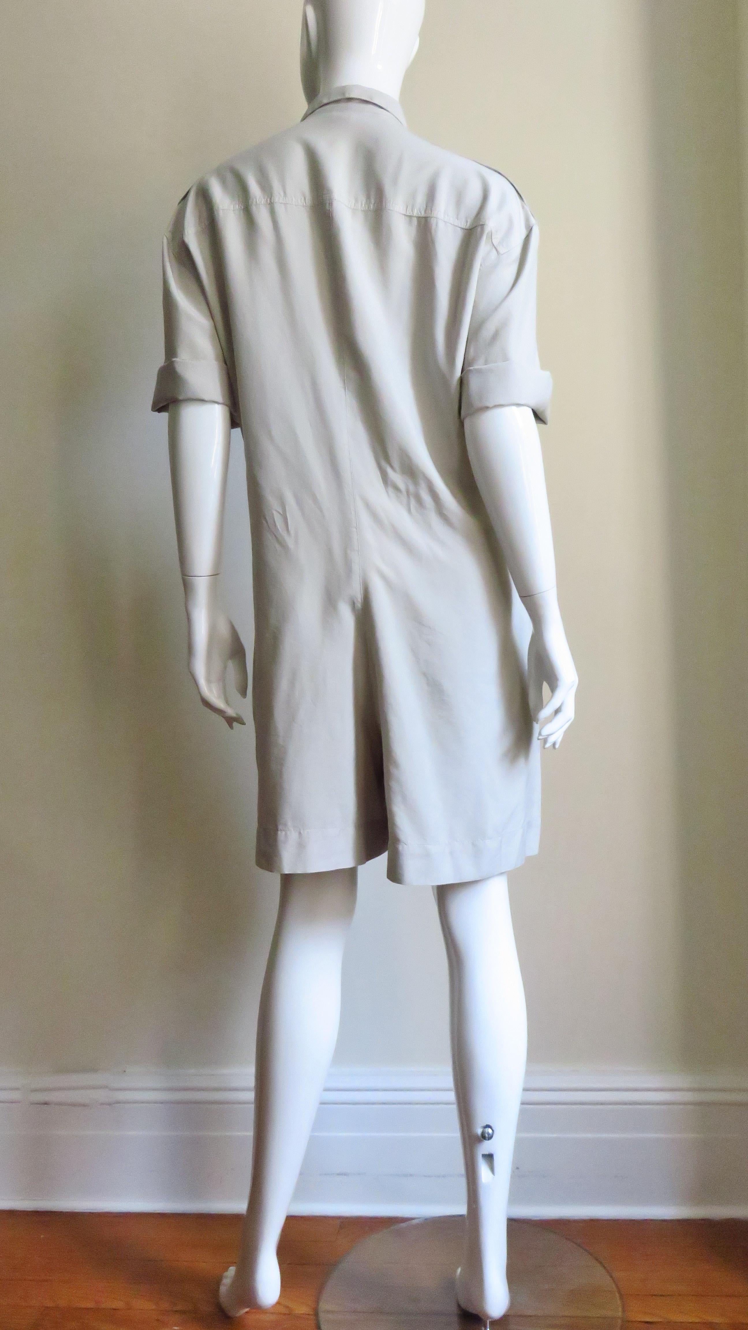1990s Byblos Silk Romper and Overskirt 10