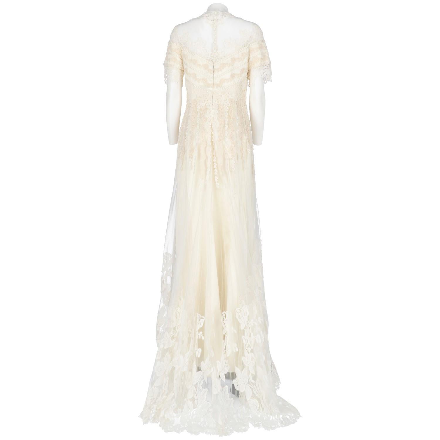 Beige 1990s Cailan'd Lace Wedding Dress