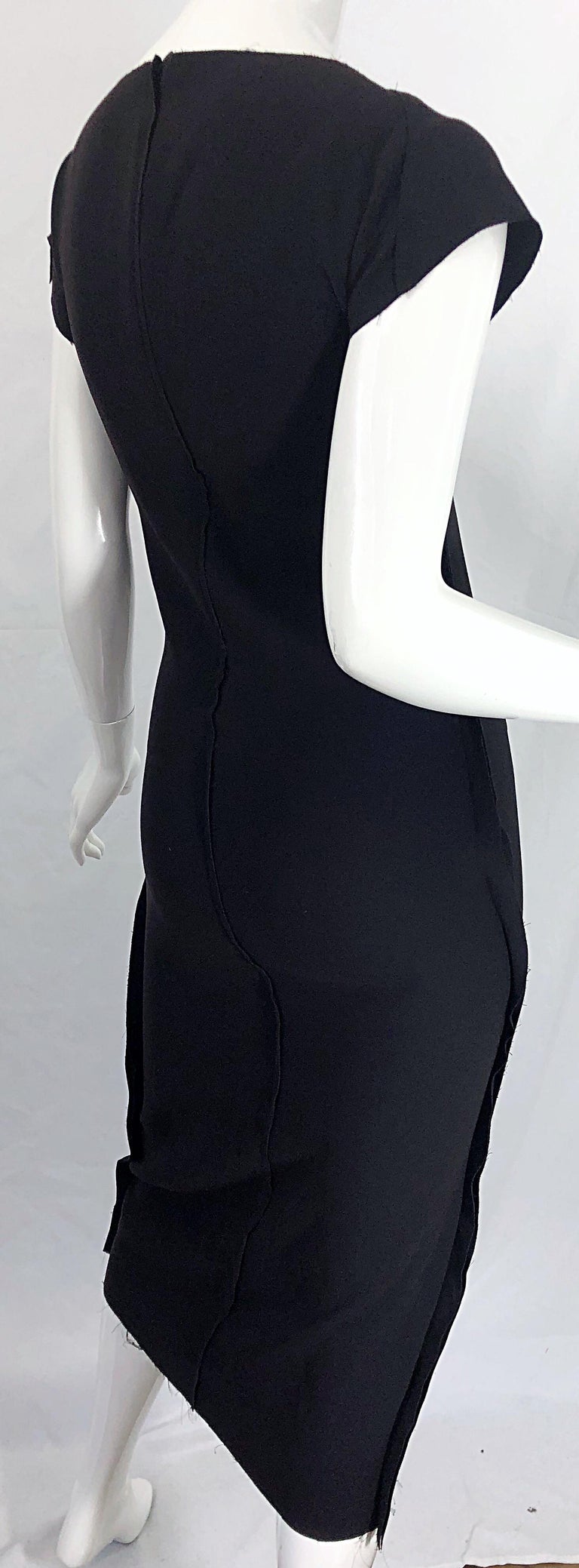 1990s Calvin Klein Collection Inside Out Black Jersey Vintage 90s Midi Dress  For Sale at 1stDibs | 90s calvin klein dress, vintage calvin klein dress,  halley draped midi dress