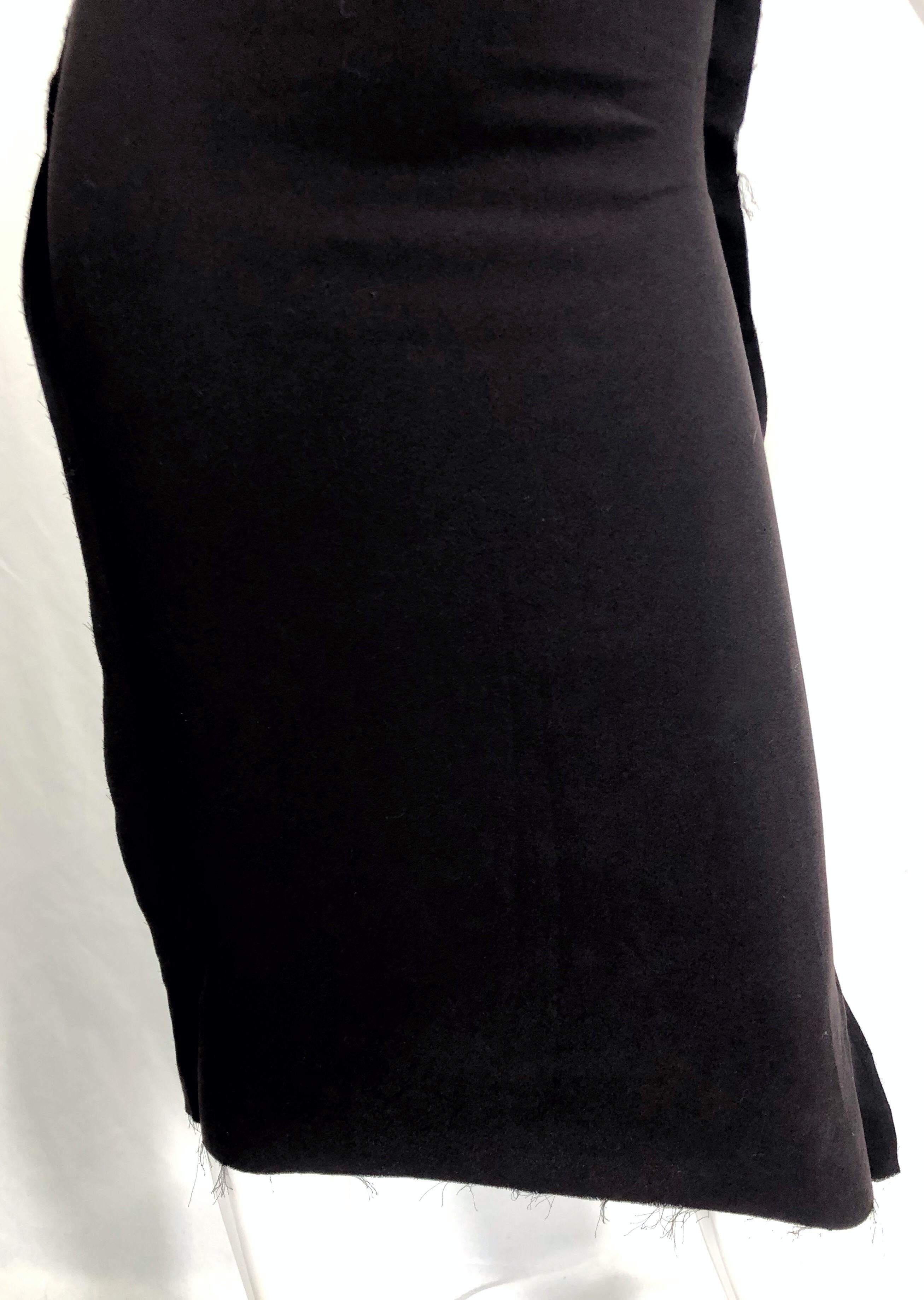 1990s Calvin Klein Collection Inside Out Black Jersey Vintage 90s Midi Dress In Excellent Condition For Sale In San Diego, CA