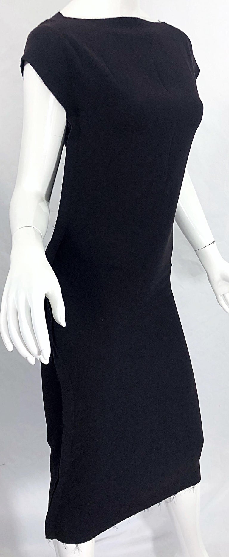 calvin klein black jersey dress Flowing Midi Shirt Dress