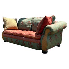 1990s Carol Hicks x EJ Victor Country Shabby Boho Full Down Colorful Floral Sofa