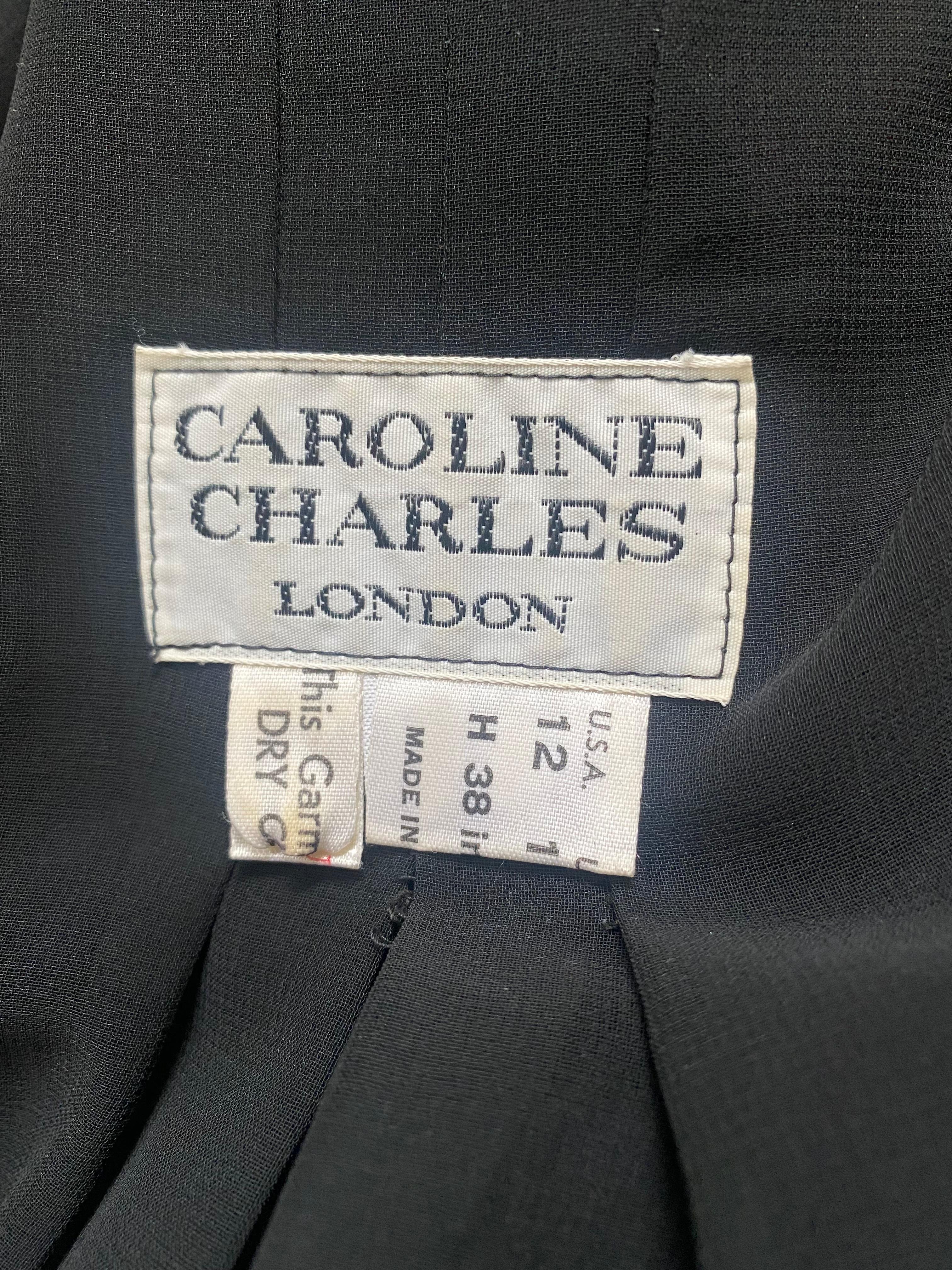 1990s Caroline Charles Burnout Devore Velvet Silk Jacket 1