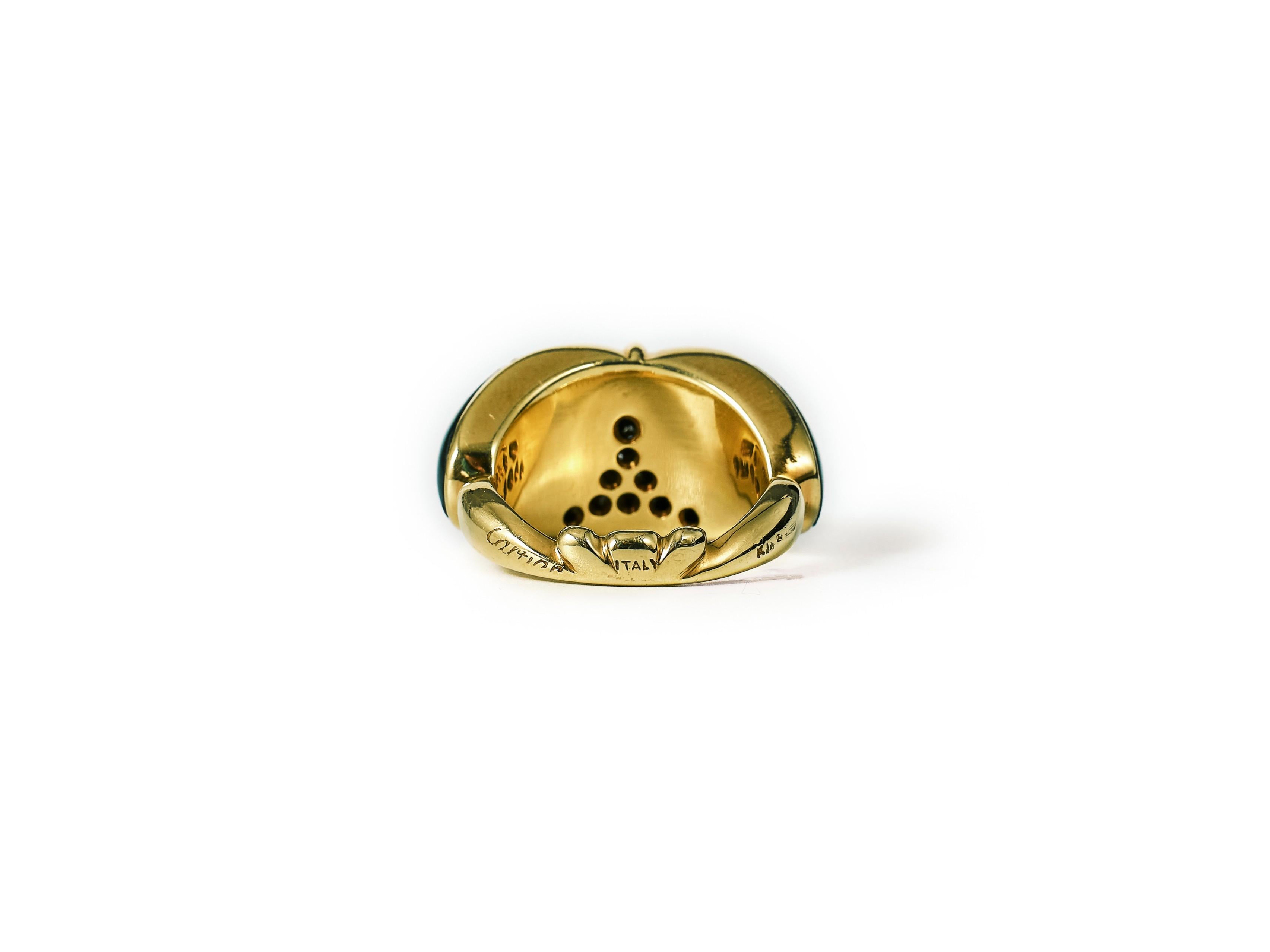 Cartier diamond onyx ring, circa 1990. For Sale 1