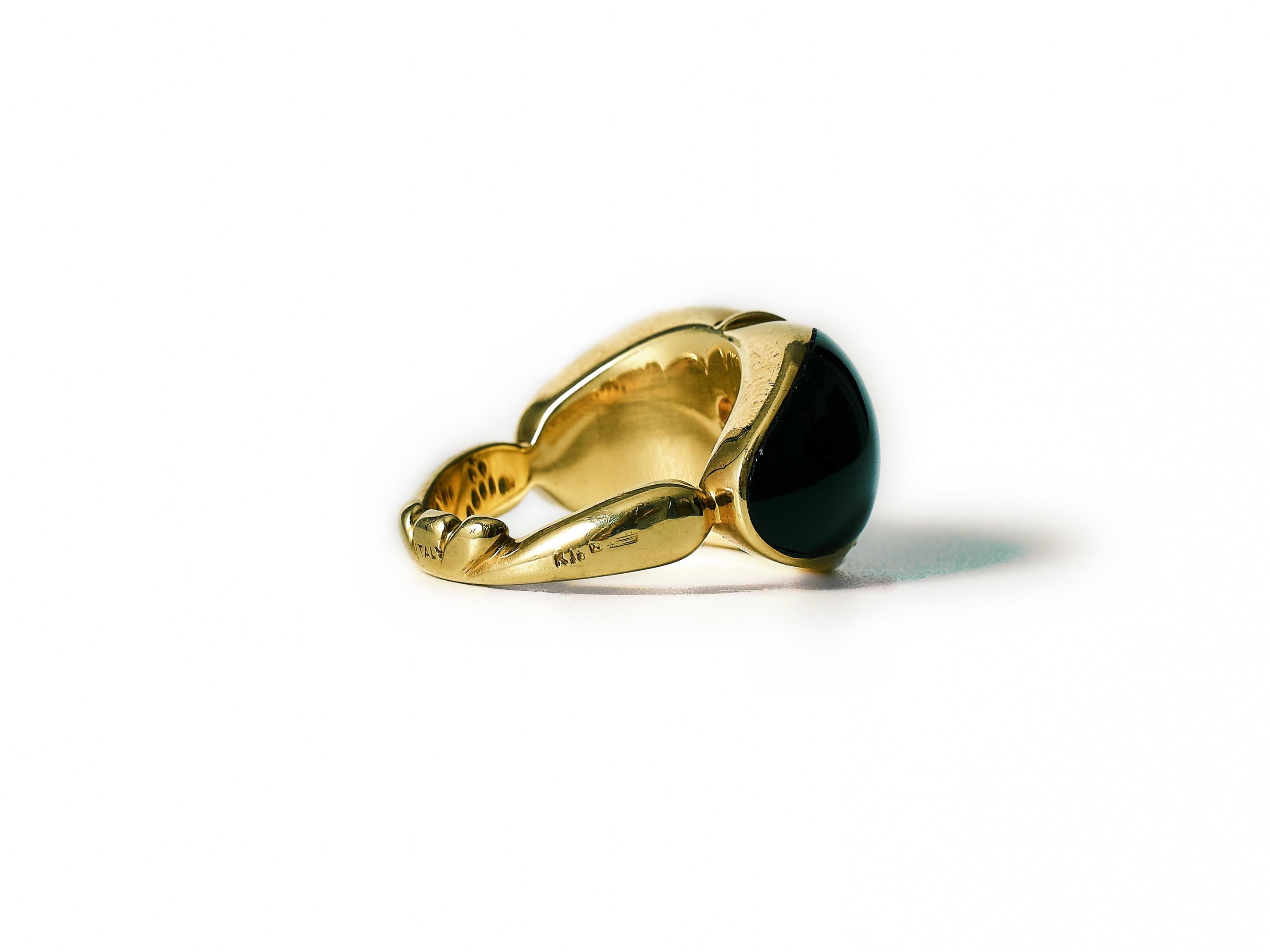 Cartier diamond onyx ring, circa 1990. For Sale 3