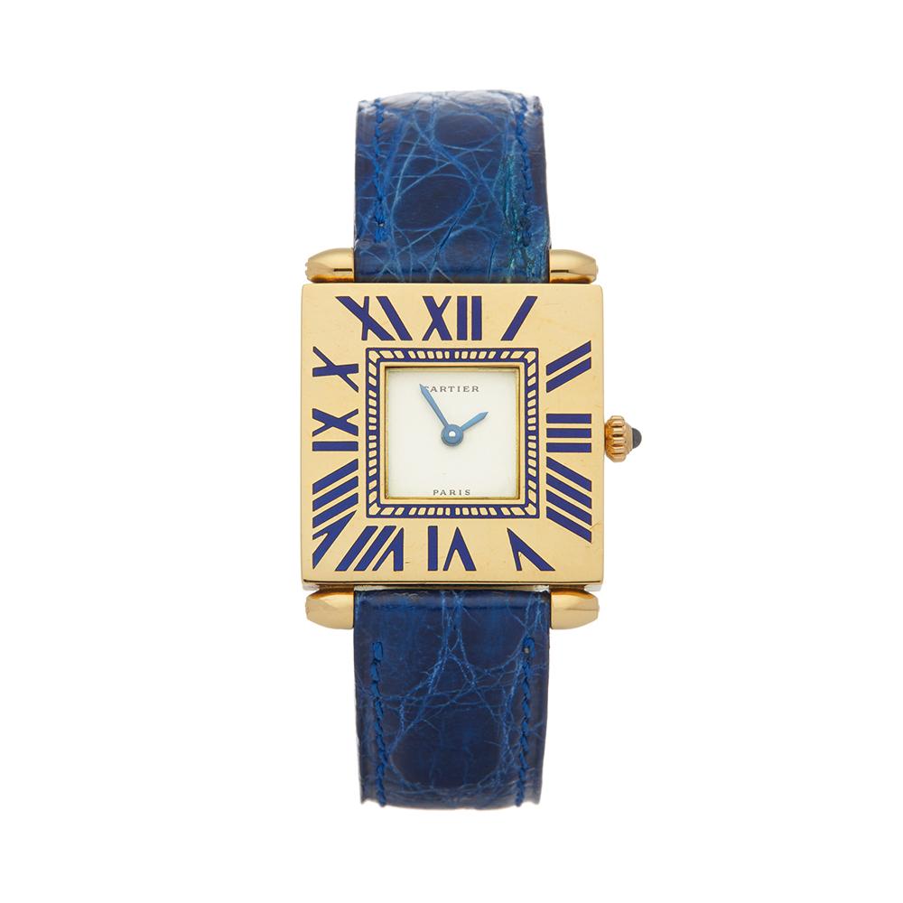 1990s Cartier Quadrant Yellow Gold Wristwatch