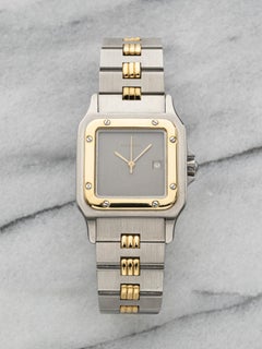 1990s Cartier Santos Galbée 2961 Two-Tone Auto "Grey Ghost" Dial 29mm