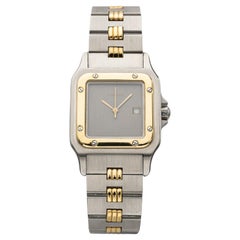 1990s Cartier Santos Galbée 2961 Two-Tone Auto "Grey Ghost" Dial 29mm