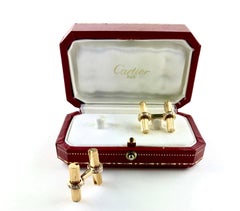 1990’s Cartier Yellow Gold and Diamond Baton Cufflinks