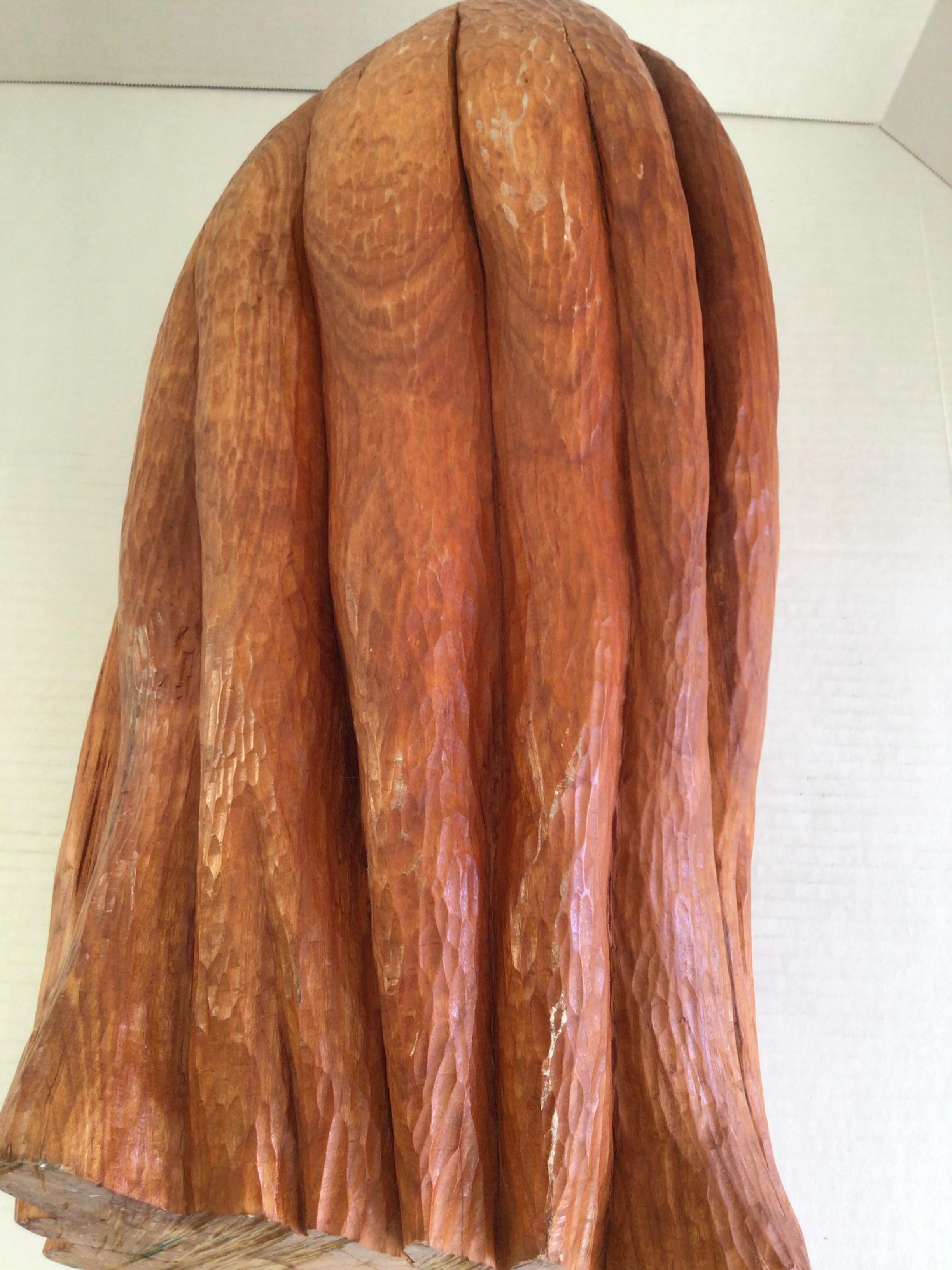 Sculpture en Wood Wood des années 1990 représentant une tête de femme en vente 3