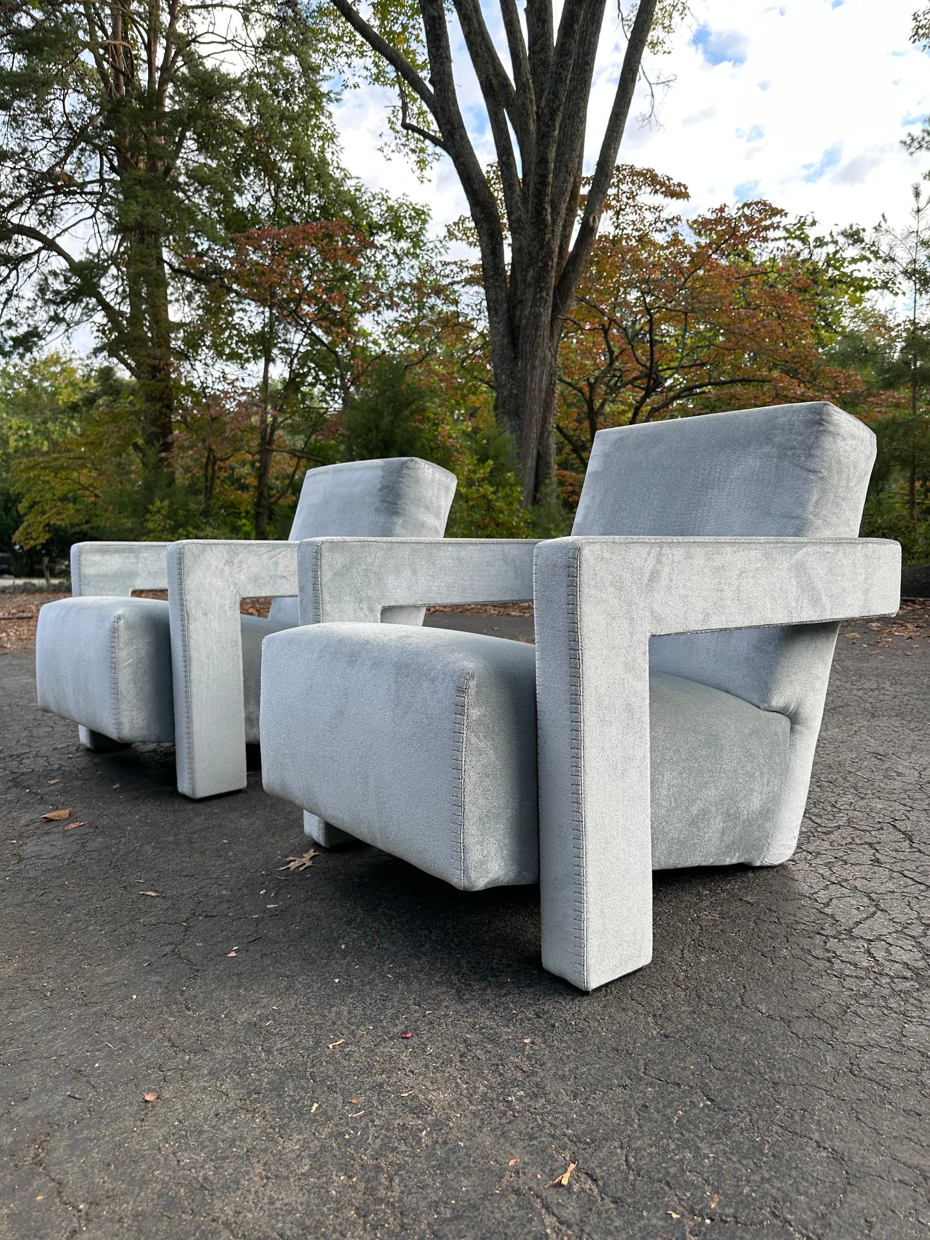 1990s Cassina “Utrecht” Chairs by Gerrit Rietveld, a Pair For Sale 10