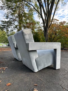 Pareja de sillas Cassina "Utrecht" de Gerrit Rietveld, años 90