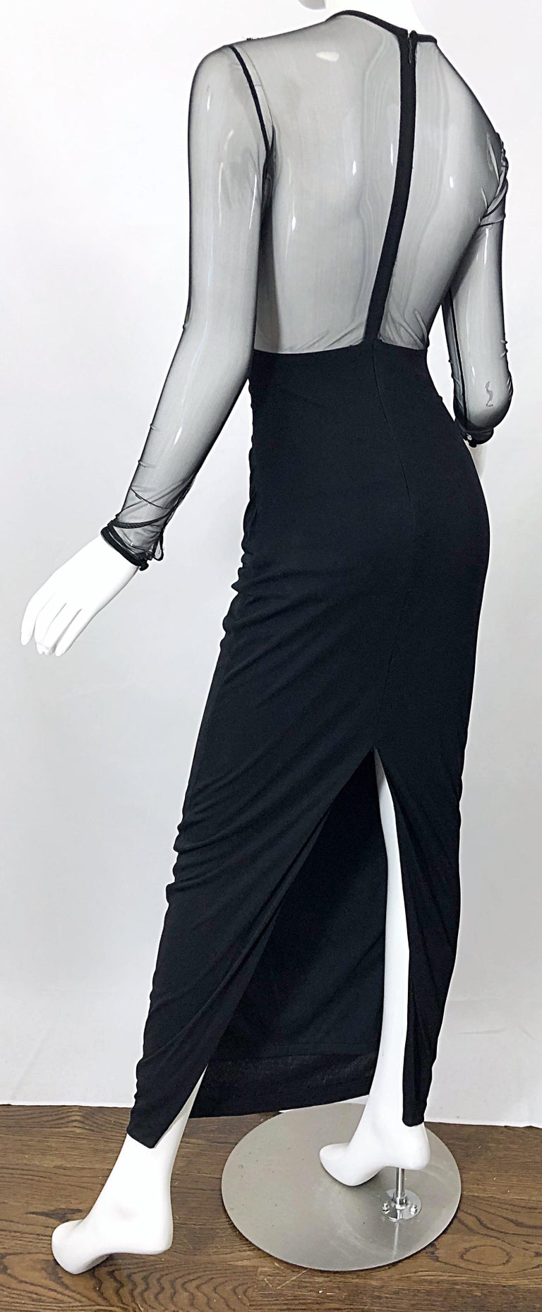 1990s CD GREENE Couture Beaded Silk Jersey Cut - Out Sexy Vintage 90s ...