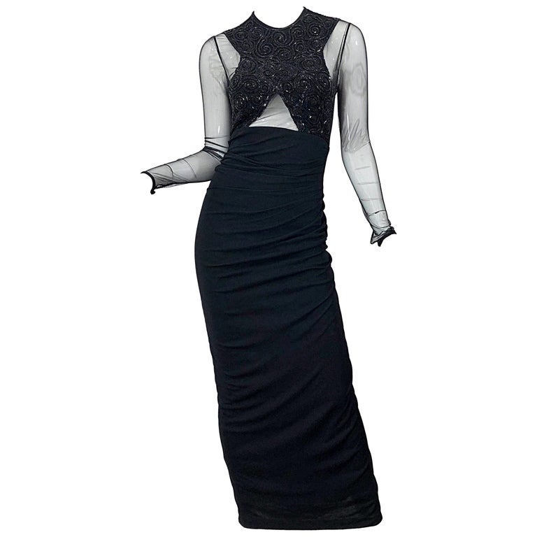 1990s CD GREENE Couture Beaded Silk Jersey Cut - Out Sexy Vintage 90s Gown Dress For Sale at 1stDibs | 90's evening gown, 90's gown, 90s gowns 1990s CD GREENE Couture Beaded Silk Jersey Cut - Out Sexy Vintage 90s Gown Dress For Sale at 1stDibs | 90's evening gown, 90's gown, 90s gowns