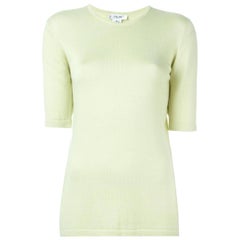 Vintage 1990s Céline Mint Green Knit Top