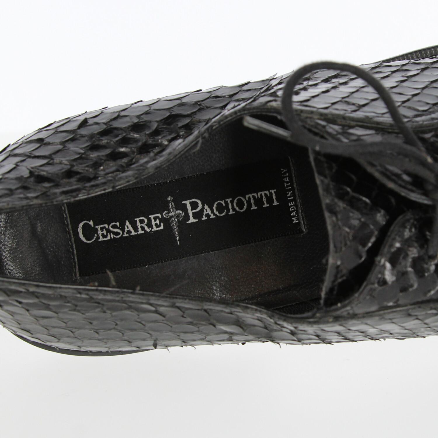 1990s Cesare Paciotti Python Skin Shoes 5