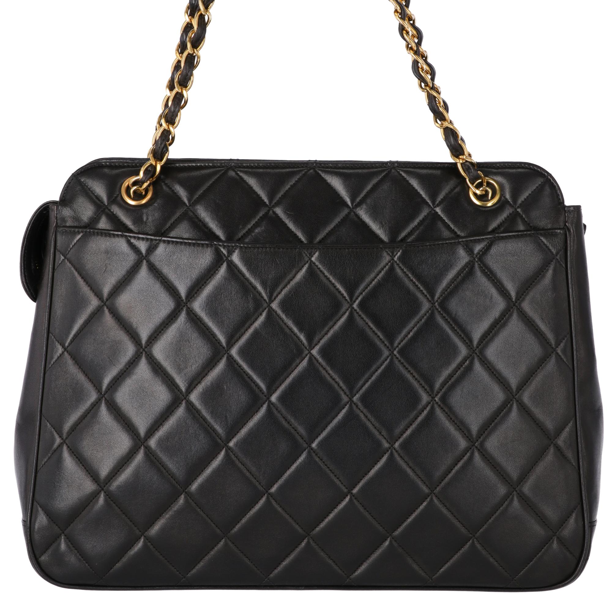 Women's 1990s Chanel 36 cm Black Bag