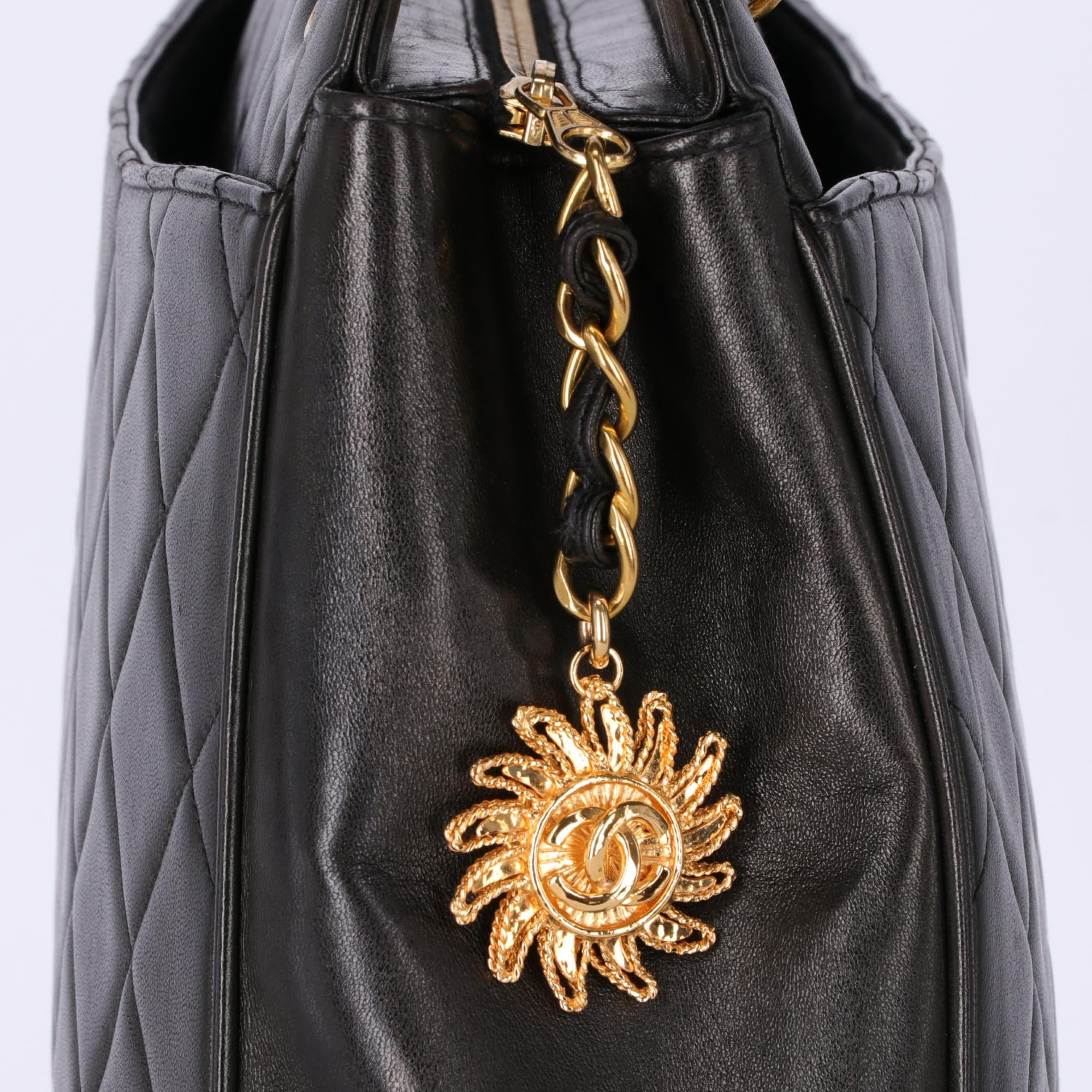 1990s Chanel 36 cm Black Bag 2