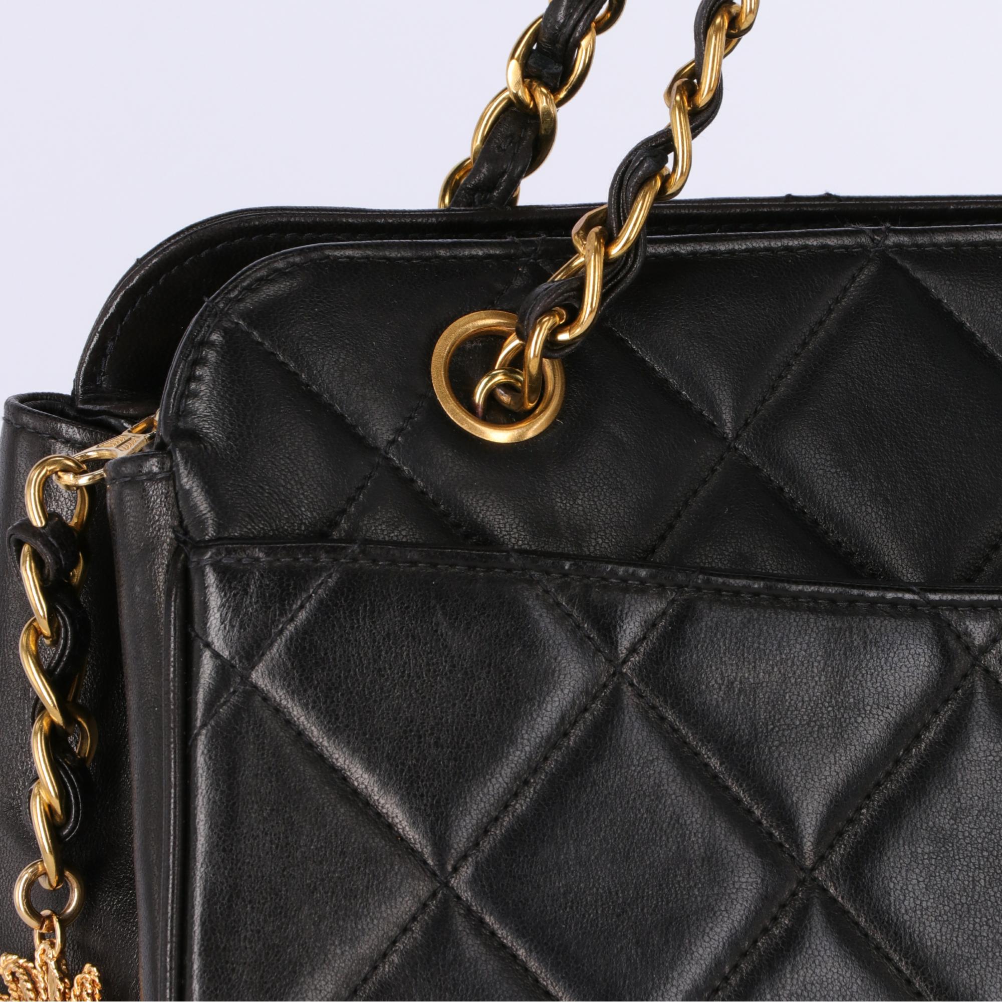 1990s Chanel 36 cm Black Bag 3