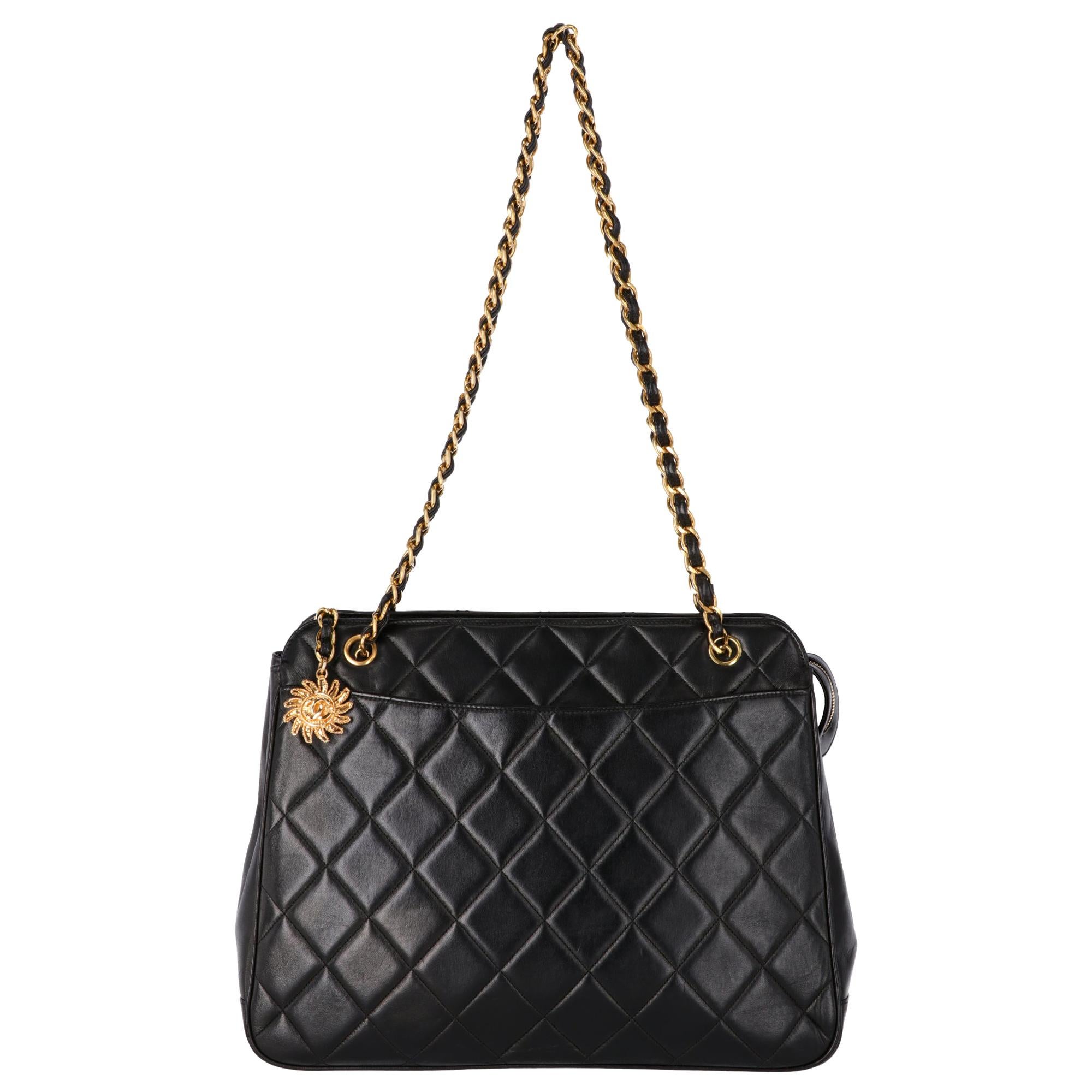 1990s Chanel 36 cm Black Bag