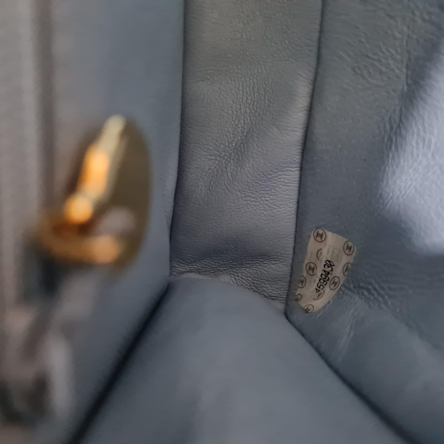 1990s Chanel Baby Blue Leather Double Face Flap Bag 7