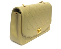 1990s Chanel Beige Leather Diana Bag