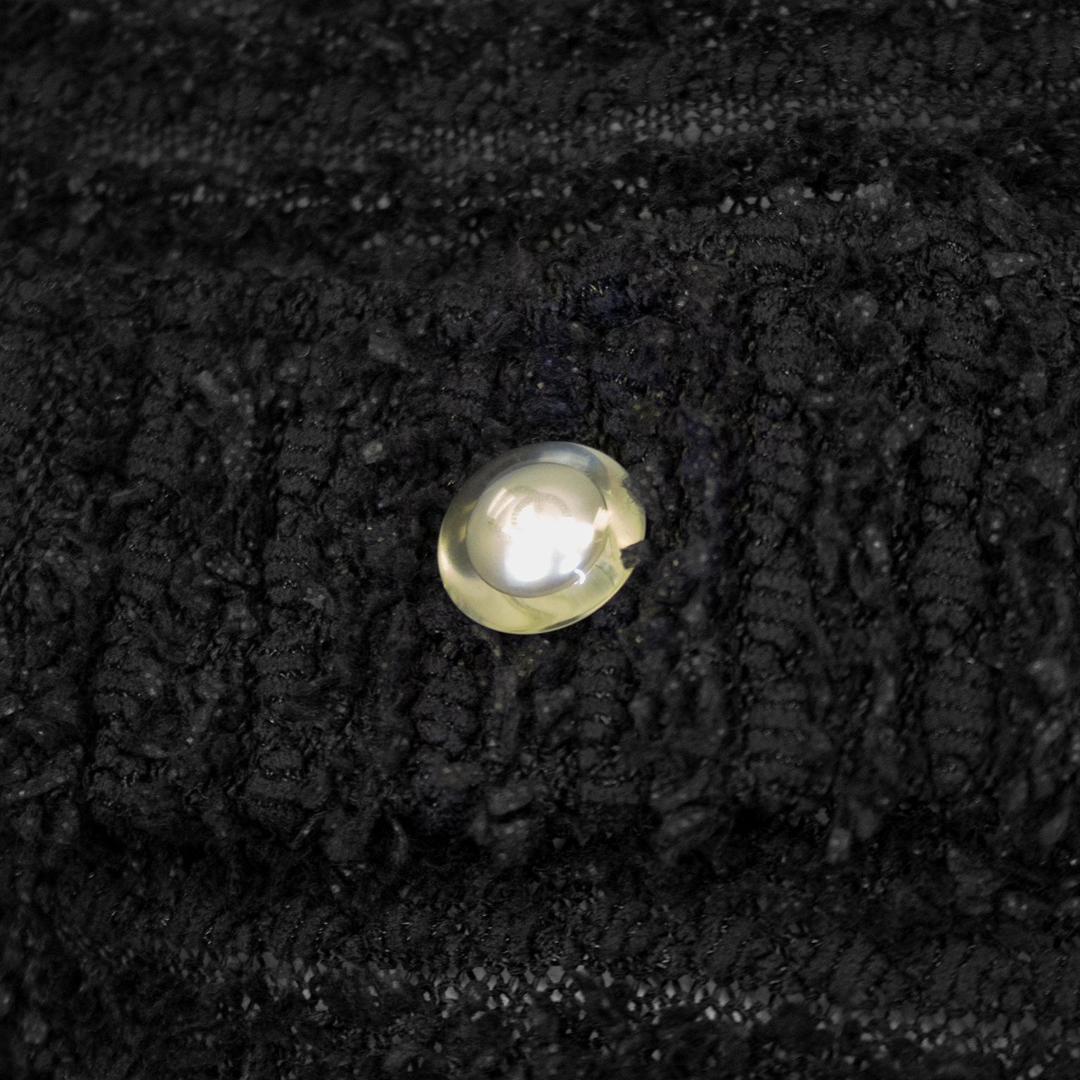 Mid 2000s Chanel Black Boucle Sheer Dress  For Sale 1