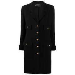 1990s Chanel Black Coat