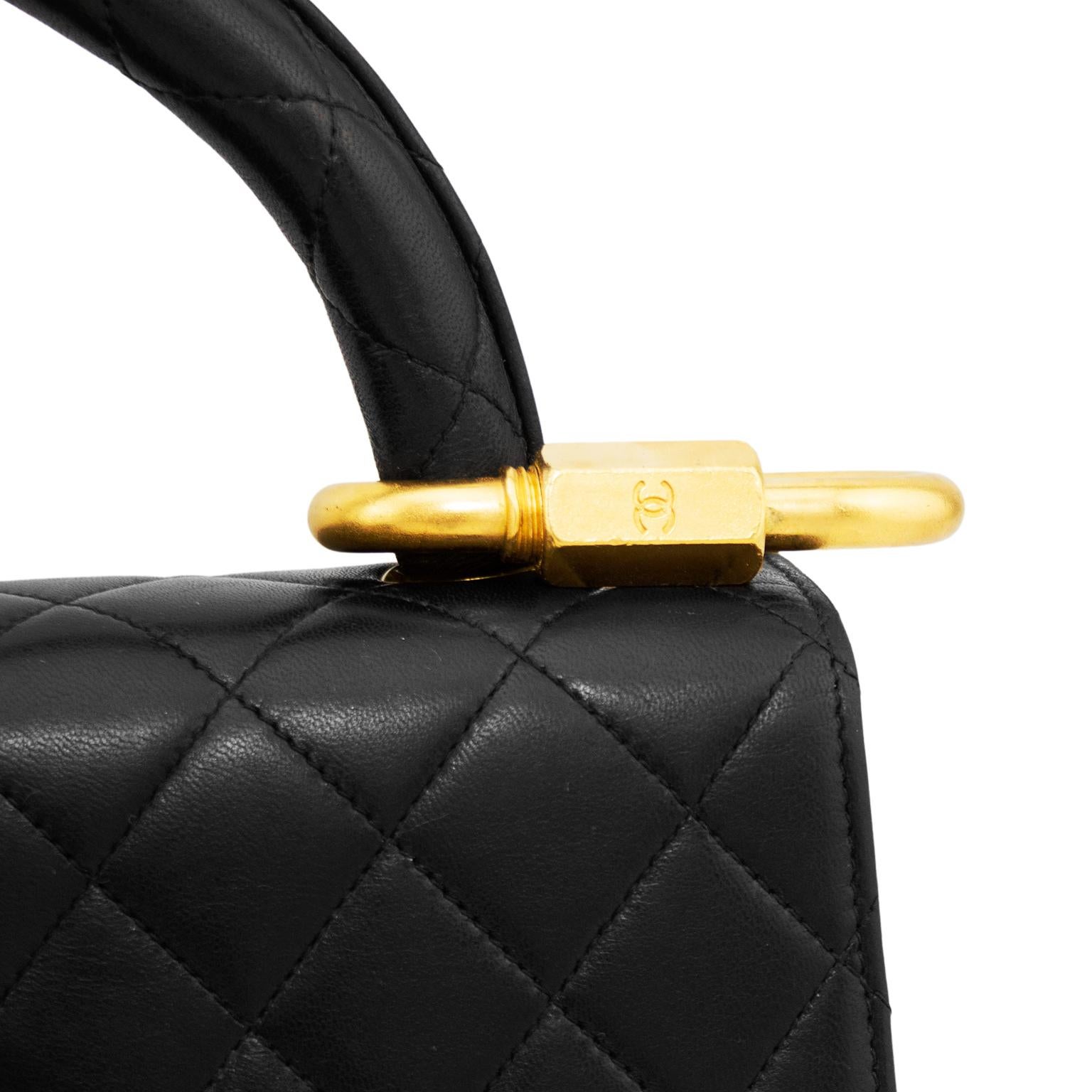 Women's 1990s Chanel Black Lambskin Classic Single Flap Double Twin Bags  For Sale