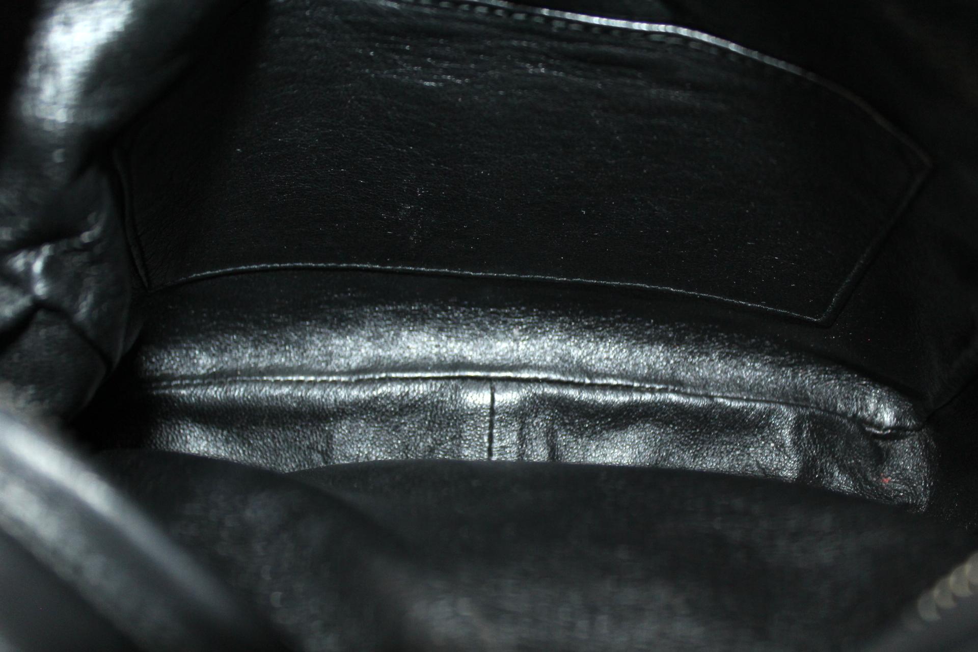 1990s Chanel Black Leather Camera Bag 7