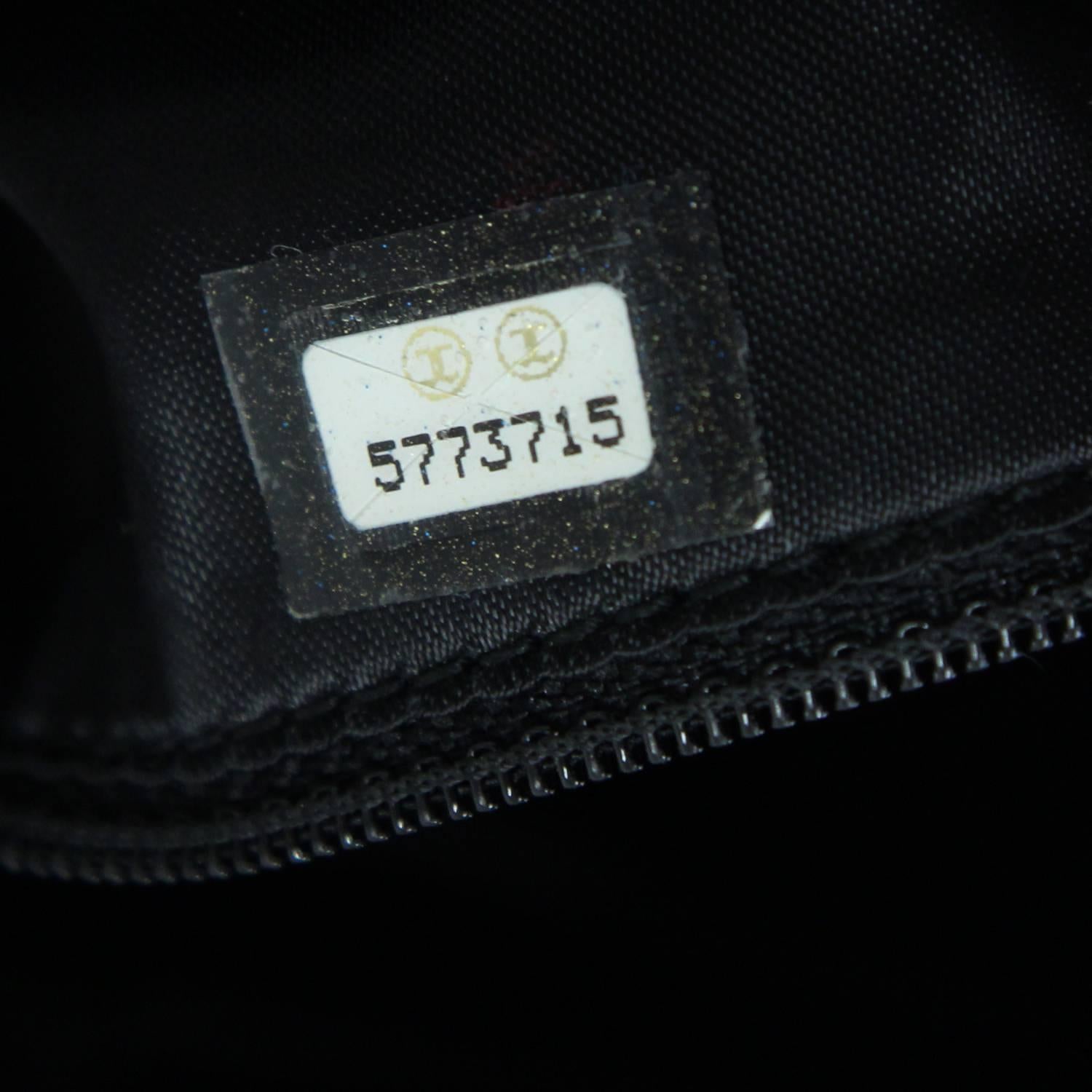 1990s Chanel Black Matelassé Silk Satin Bucket Bag 3