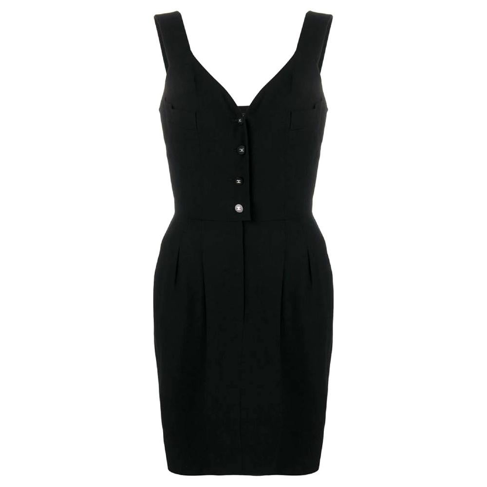 1990s Chanel Black Mini Dress