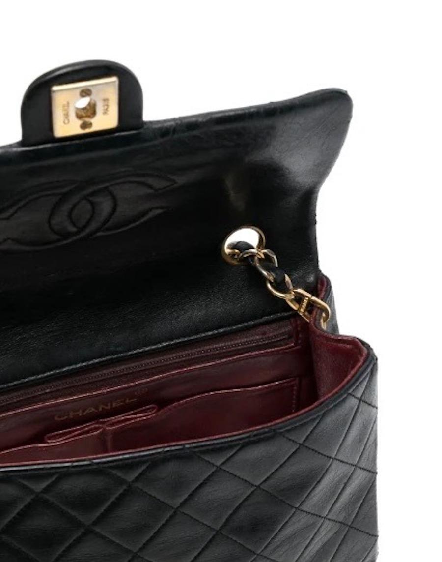 1990s Chanel Black Mini Timeless Bag In Good Condition In Paris, FR