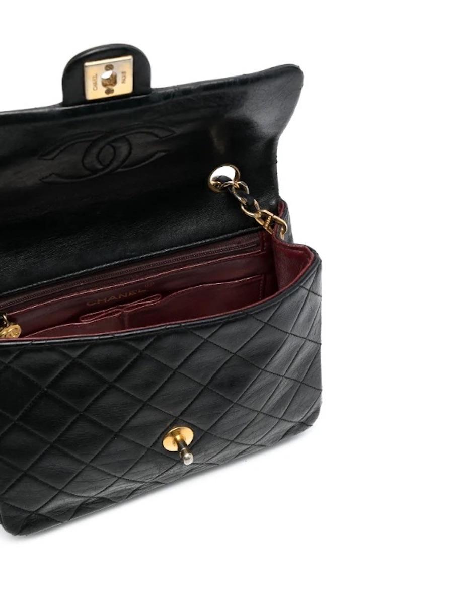 1990s Chanel Black Mini Timeless Bag 1