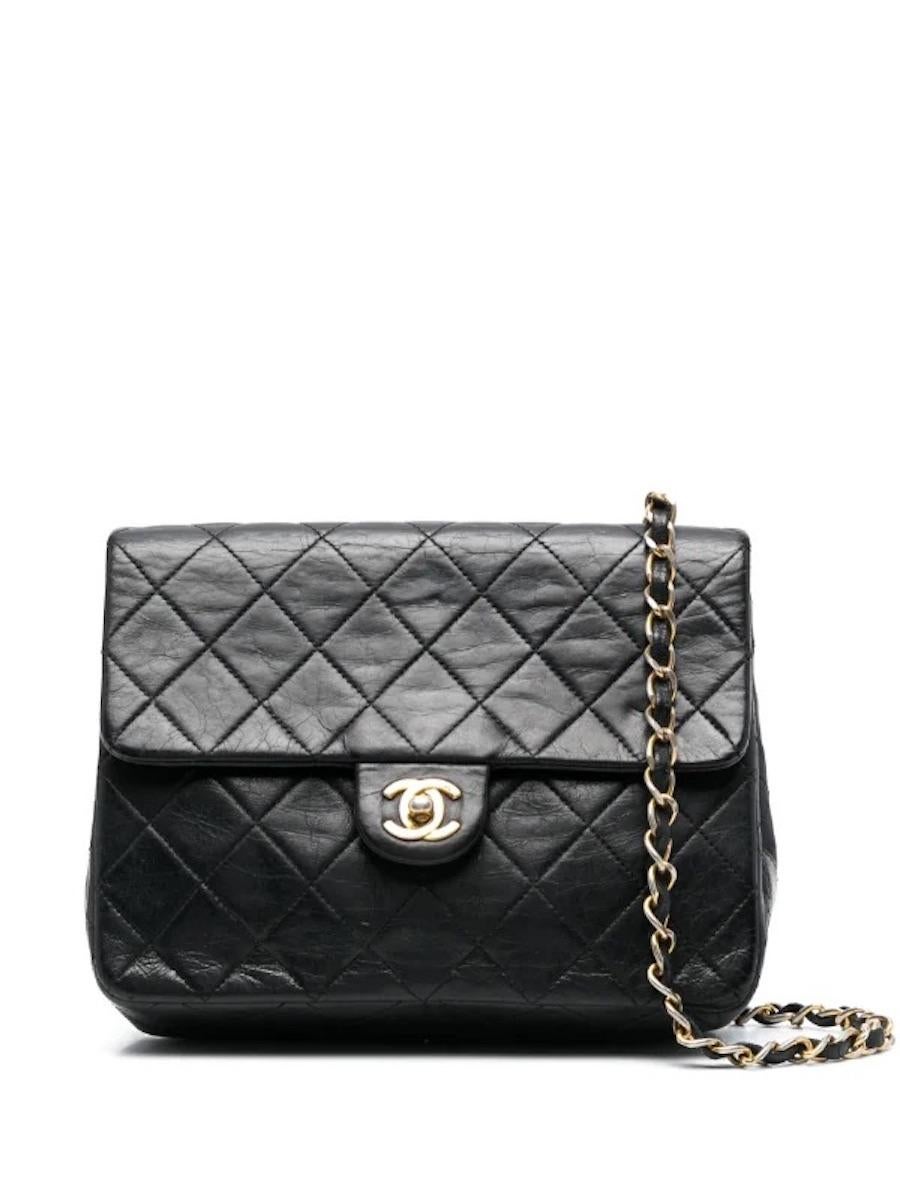 1990s Chanel Black Mini Timeless Bag 2