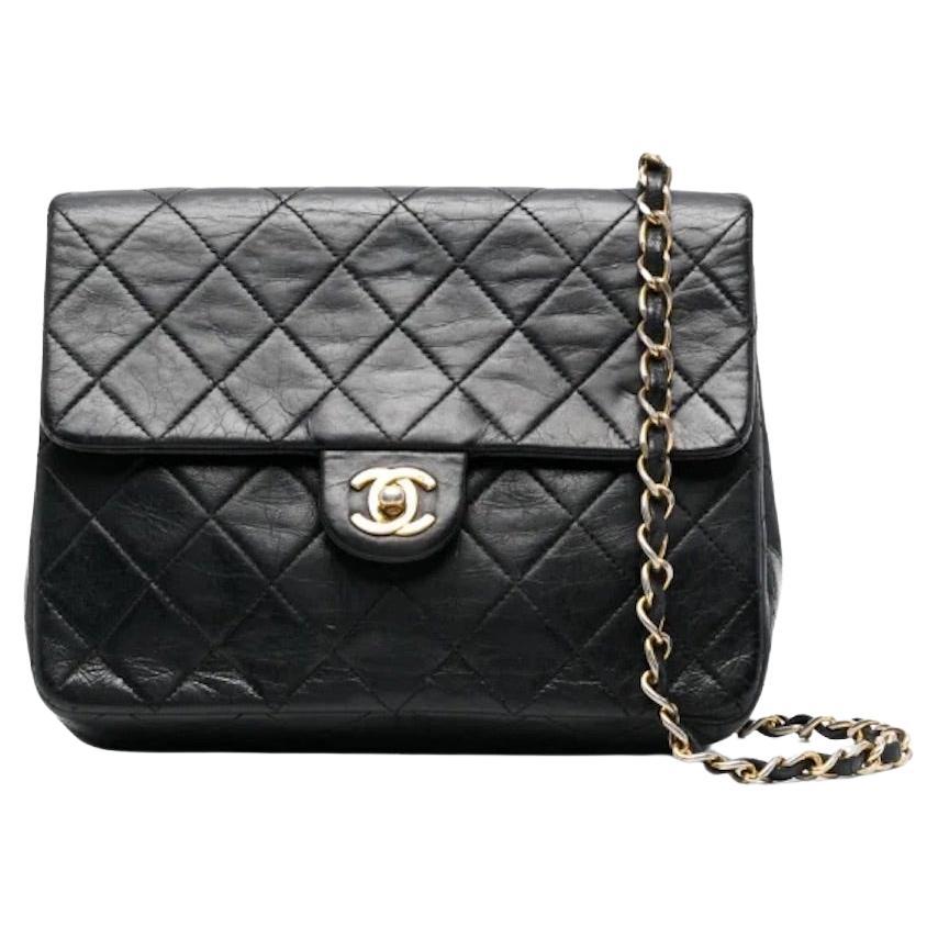 Chanel Long Rare Vintage Patent Leather Classic Flap Bag Bijoux Chain Bag  For Sale at 1stDibs