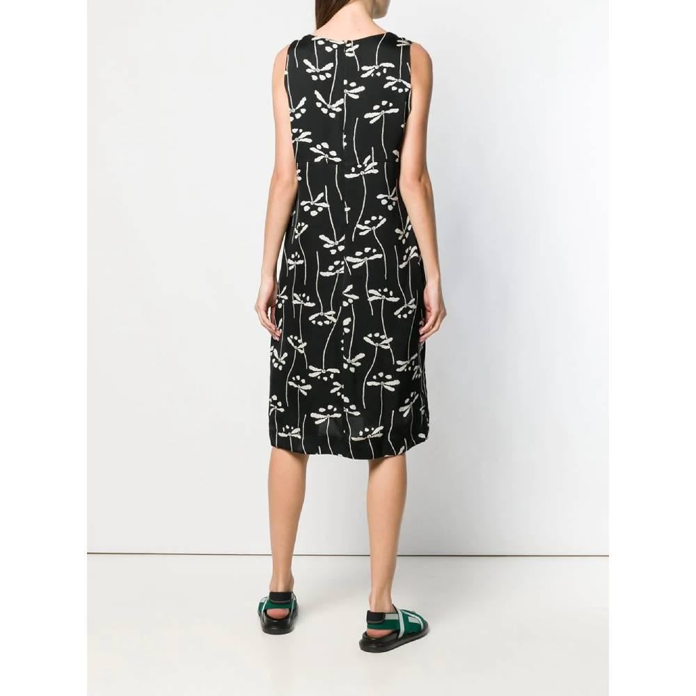 1990s Chanel Black Printed Dress In Excellent Condition In Lugo (RA), IT