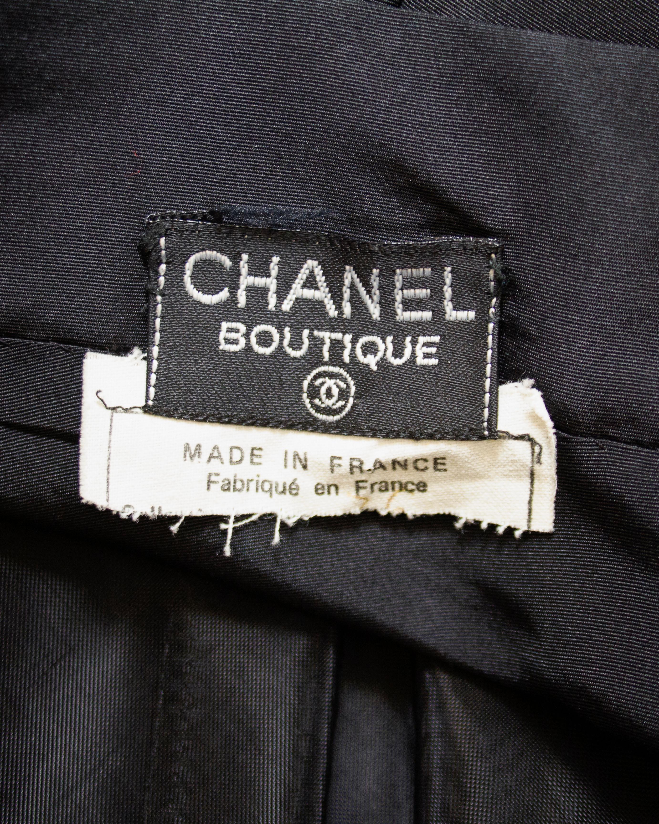 1990s Chanel Black Silk Taffeta Ball Skirt For Sale 2