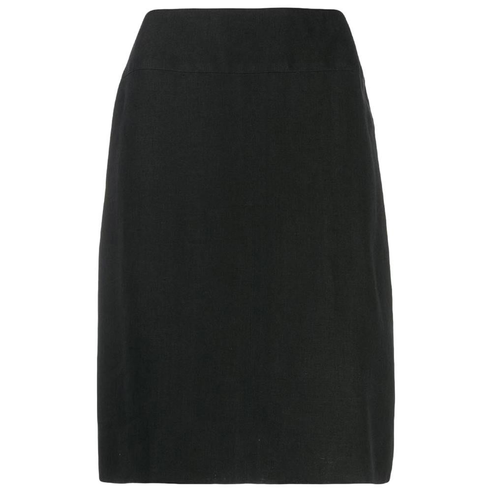 1990s Chanel Black Skirt