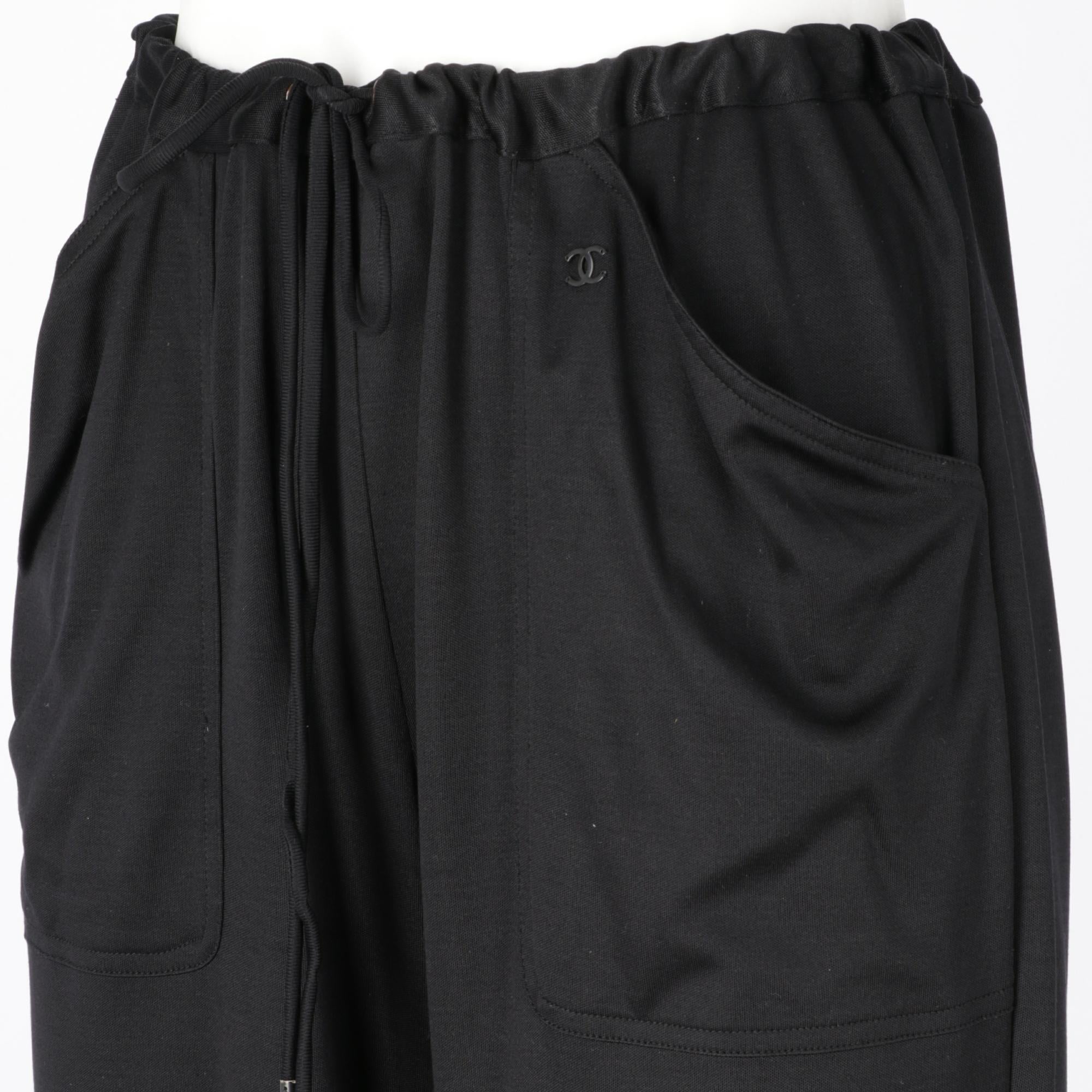 black chanel sweatpants