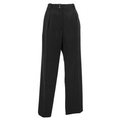 1990s Chanel Black Wool Pants 