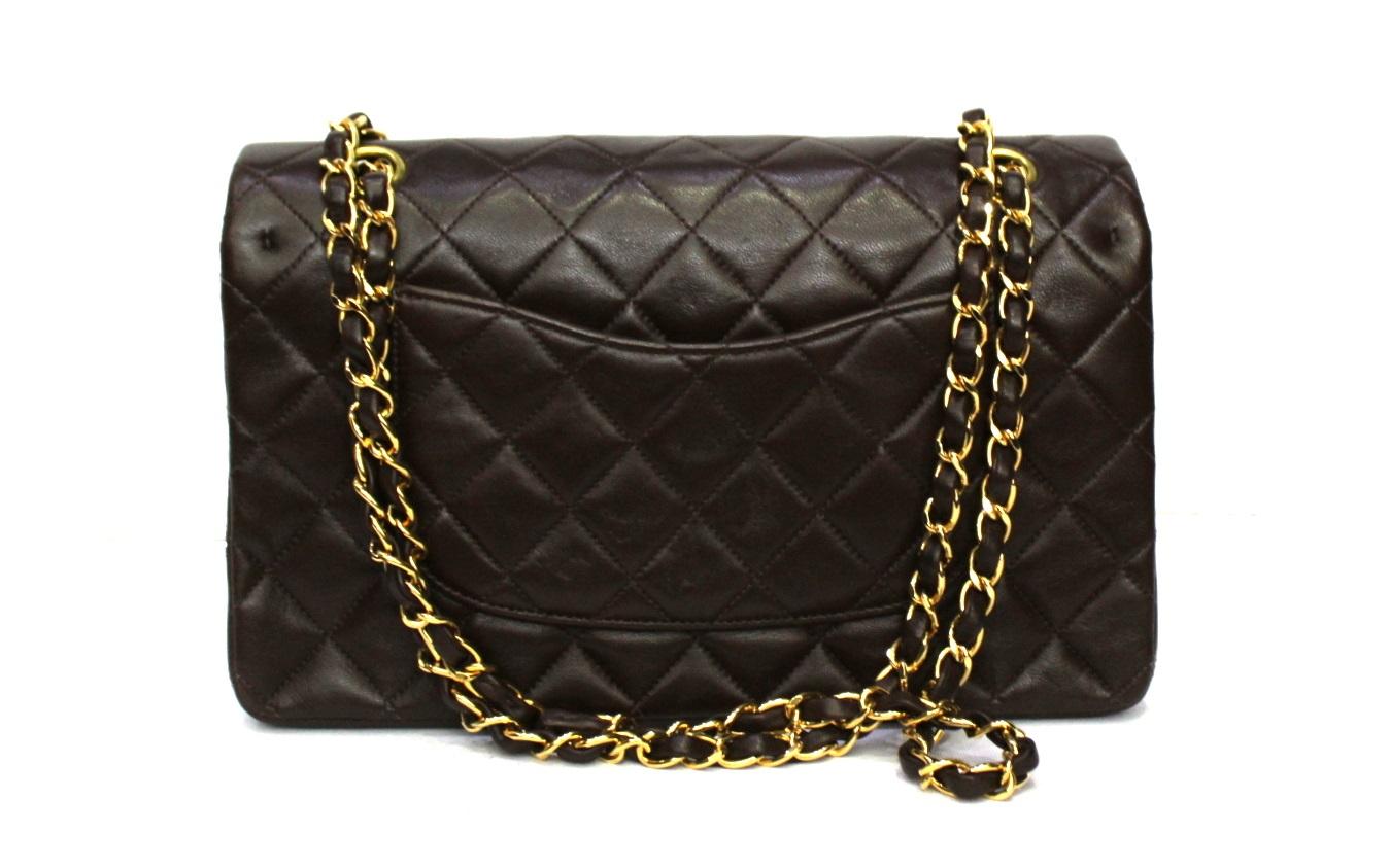 Black 1990s Chanel Brown Leather 2.55 Bag