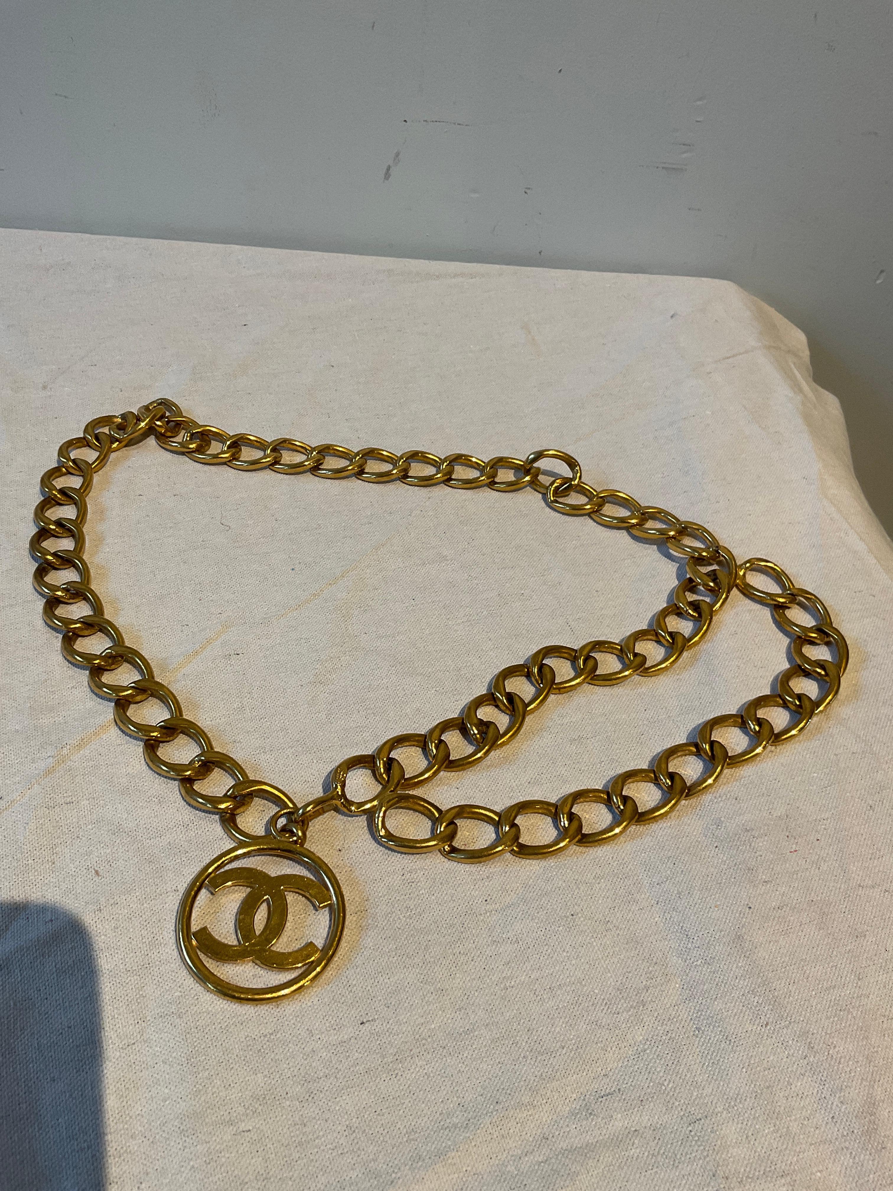 Metal 1990s Chanel Chain link   Belt For Sale