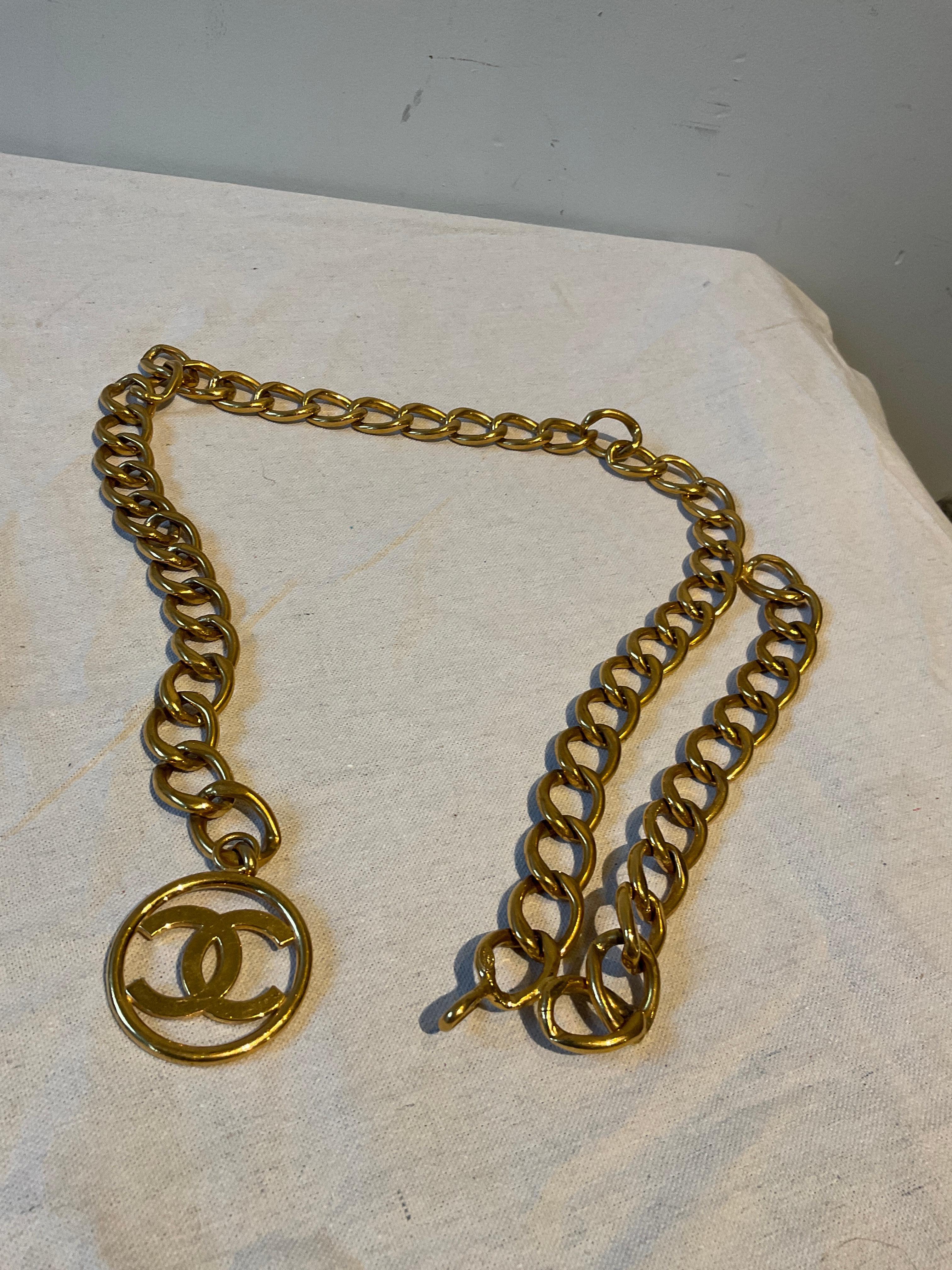1990s Chanel Chain link   Belt For Sale 1