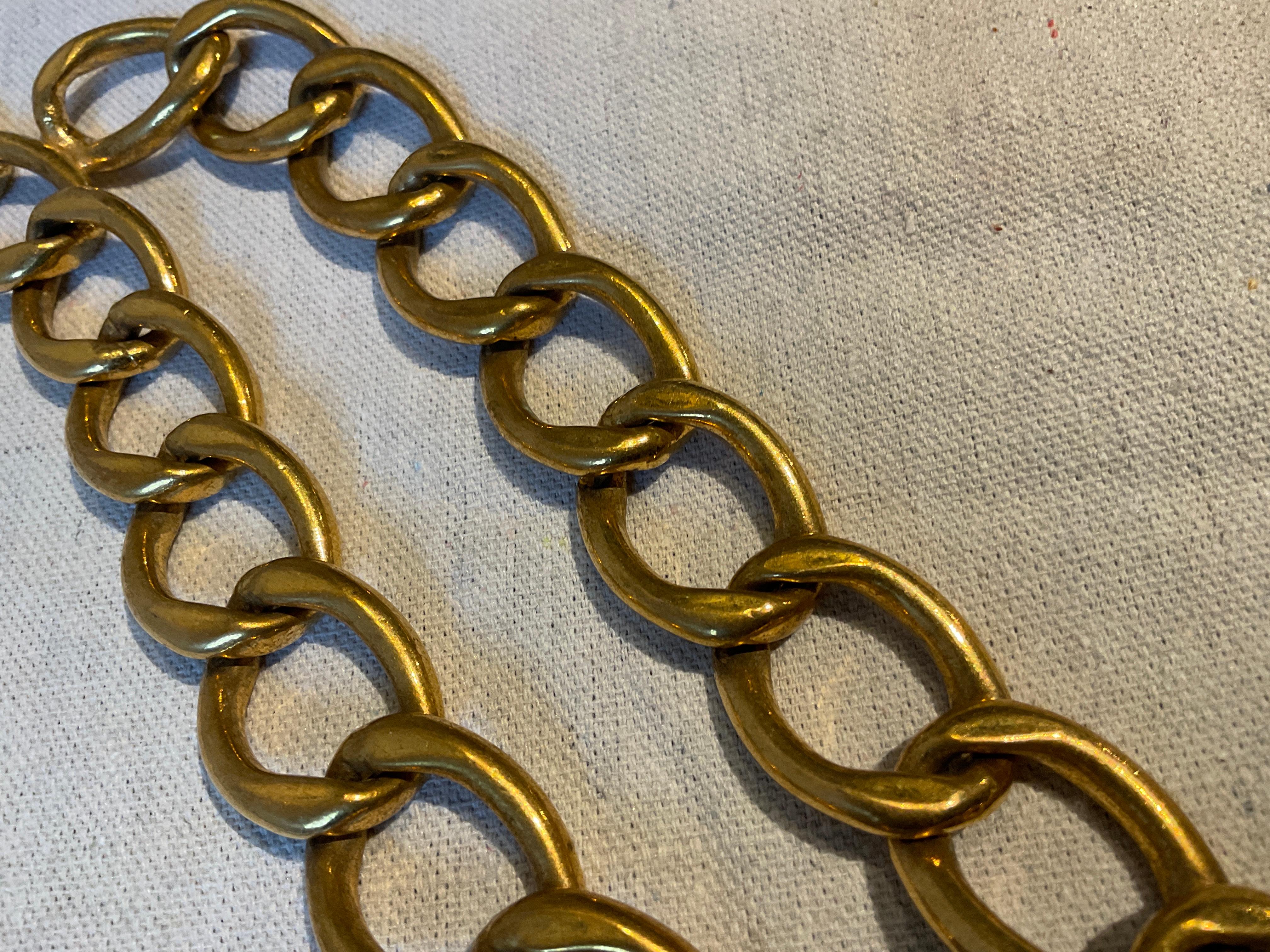 1990s Chanel Chain link   Belt For Sale 3