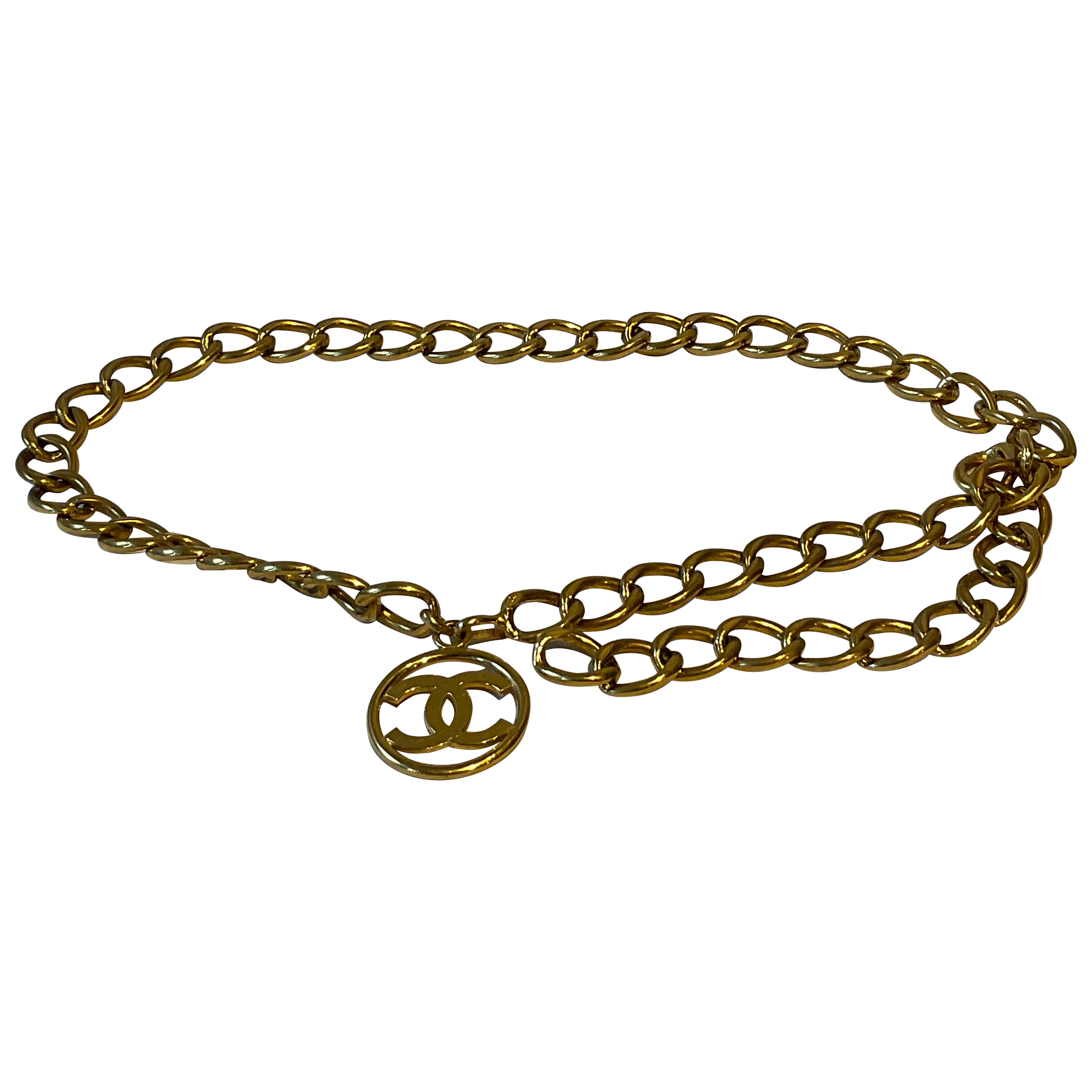 1990er Chanel Kettengliederarmband   Gürtel im Angebot