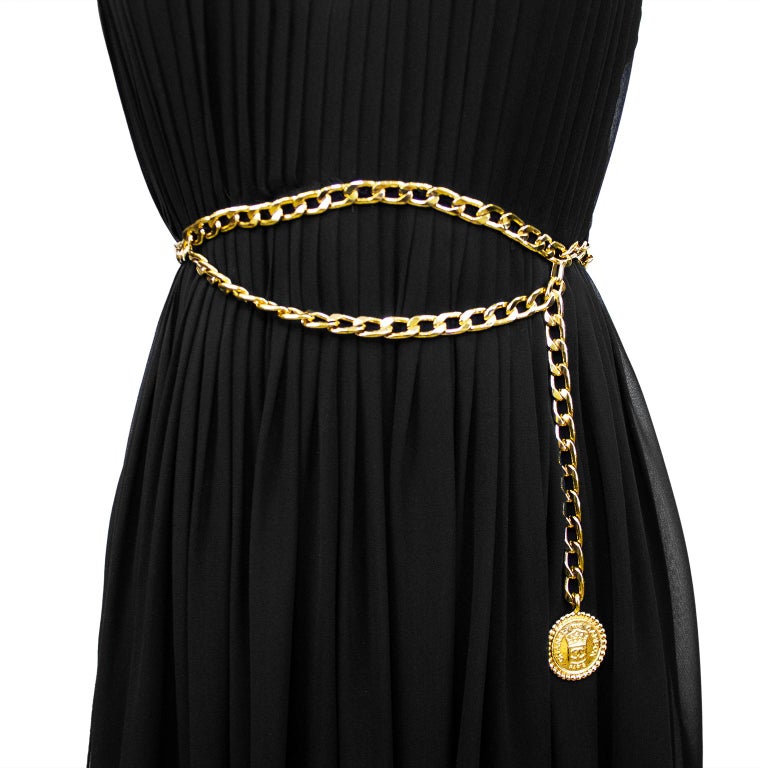 navy blue dress for baby girl Chanel 90s Black Chain Dress main image 1