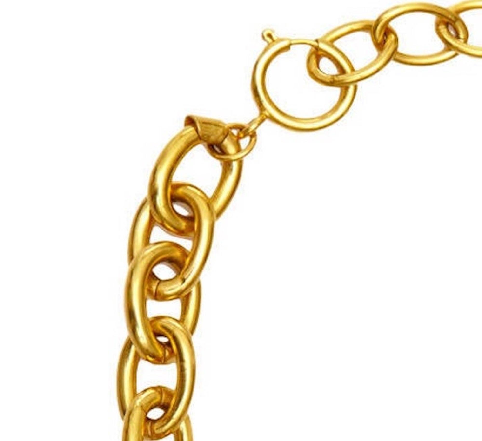 1990s Chanel Double CC Pendant Necklace By Victoire De Castellane 1