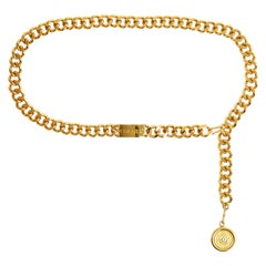 1990s Chanel Golden Plate Belt S/M