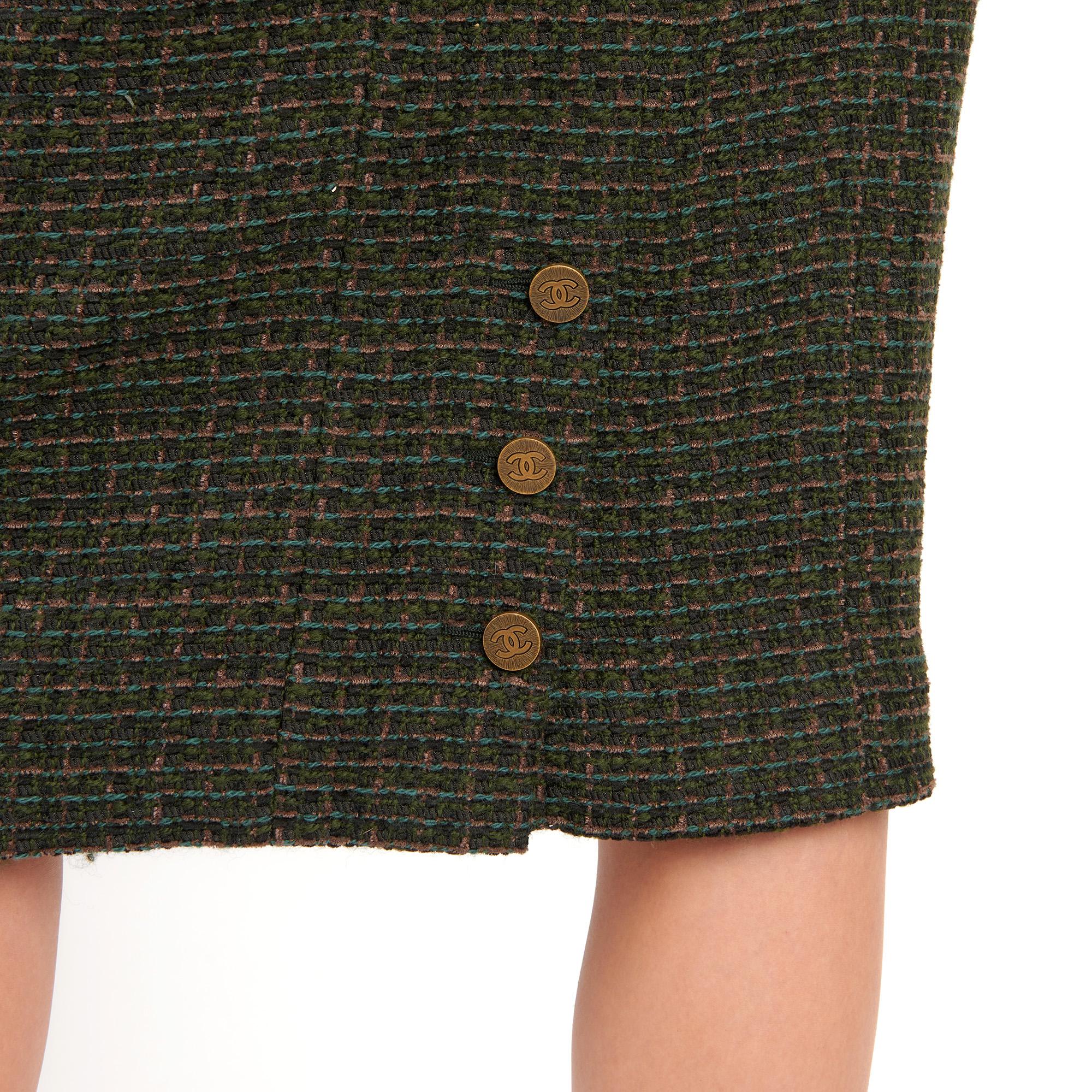 chanel green skirt